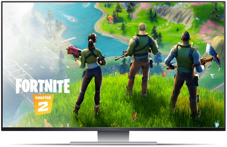 Fortnite ve Geforce now ekranı