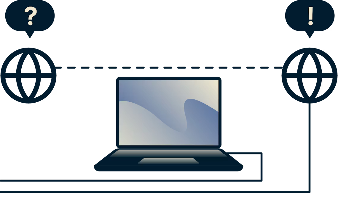 Umgehen von Peering-Konflikten mit einem VPN: Diagramm, das zeigt, dass ein ISP aufgrund von Peering nicht in der Lage ist, Videos zu verlangsamen.