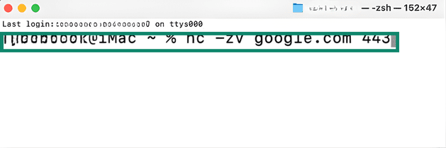 How to check port availability via the Terminal on macOS.
