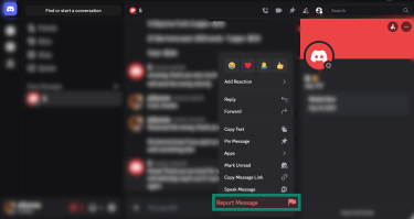 How to report a message on Discord.