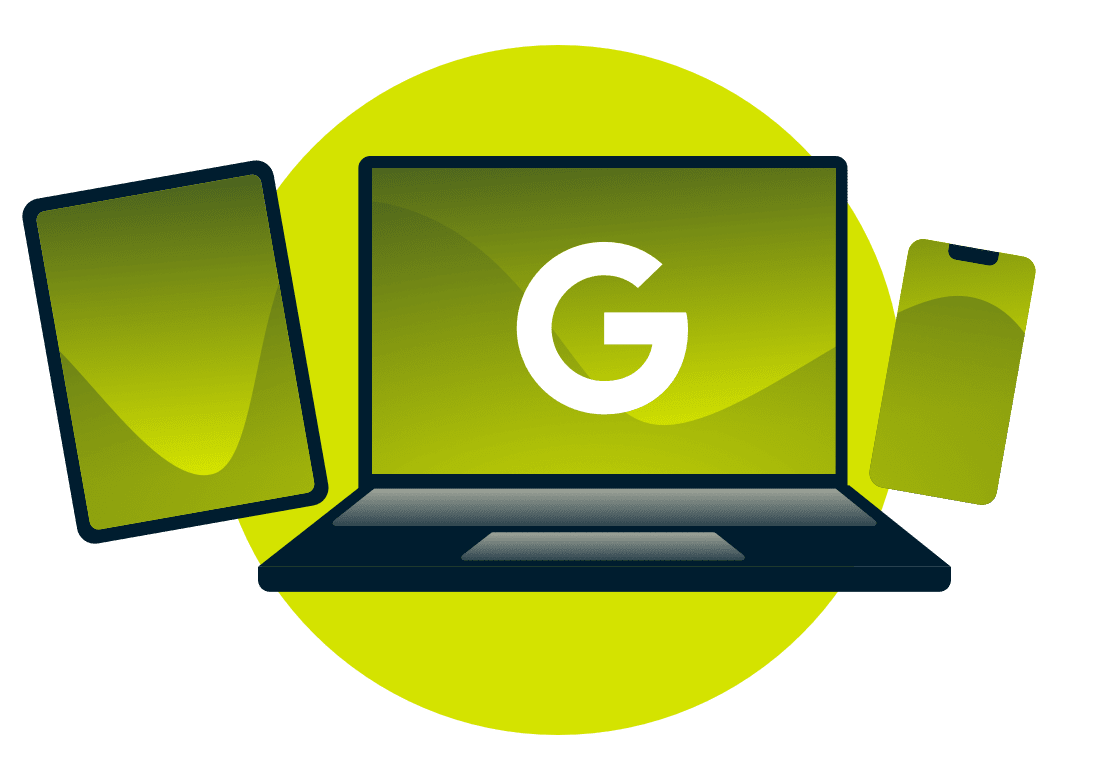 Üzerinde Google logosu bulunan cihazlar.