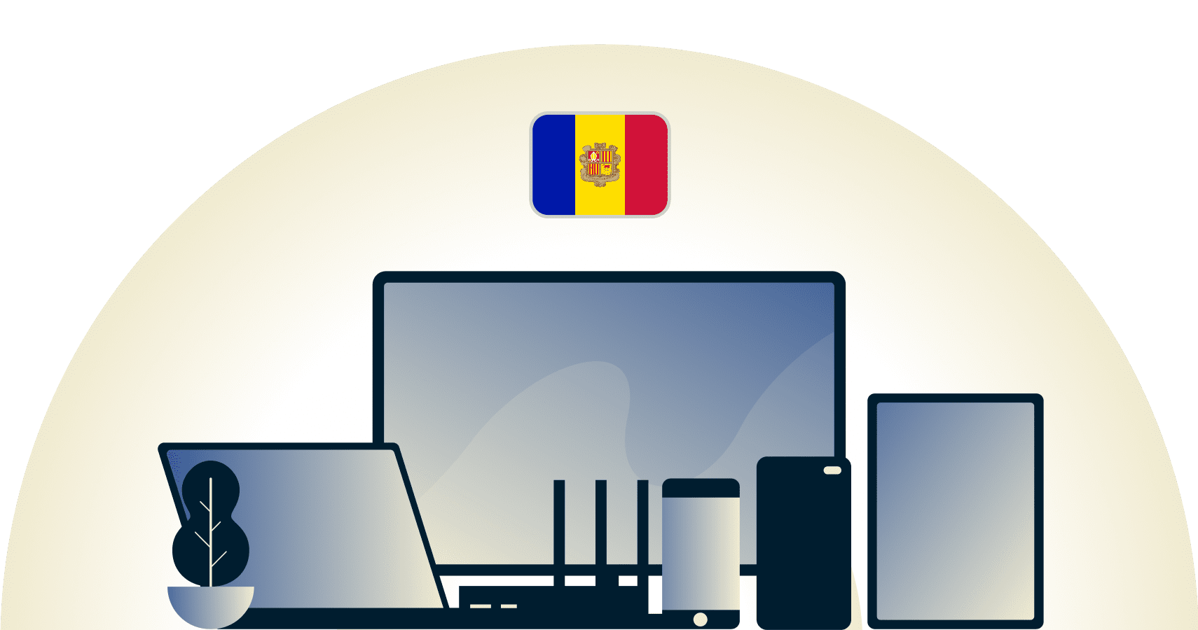 Andorra VPN protecting a variety of devices.