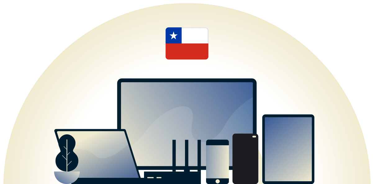VPN Chile que protege uma variedade de dispositivos.
