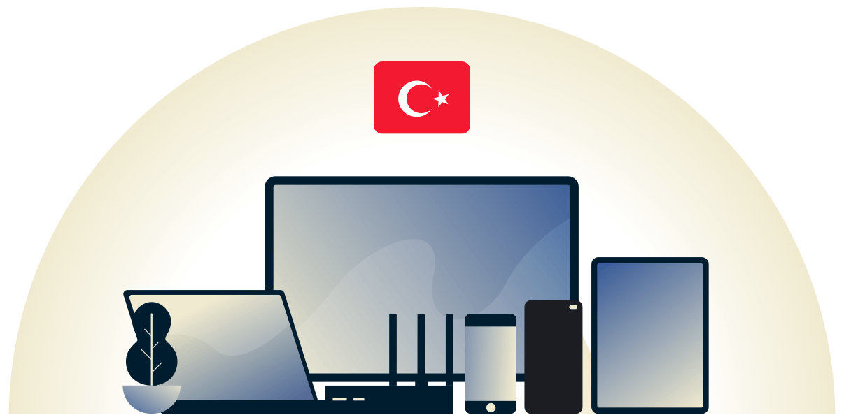 VPN pour la Turquie protégeant une variété d'appareils.
