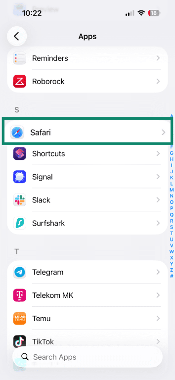 How to find Safari on iPhone.