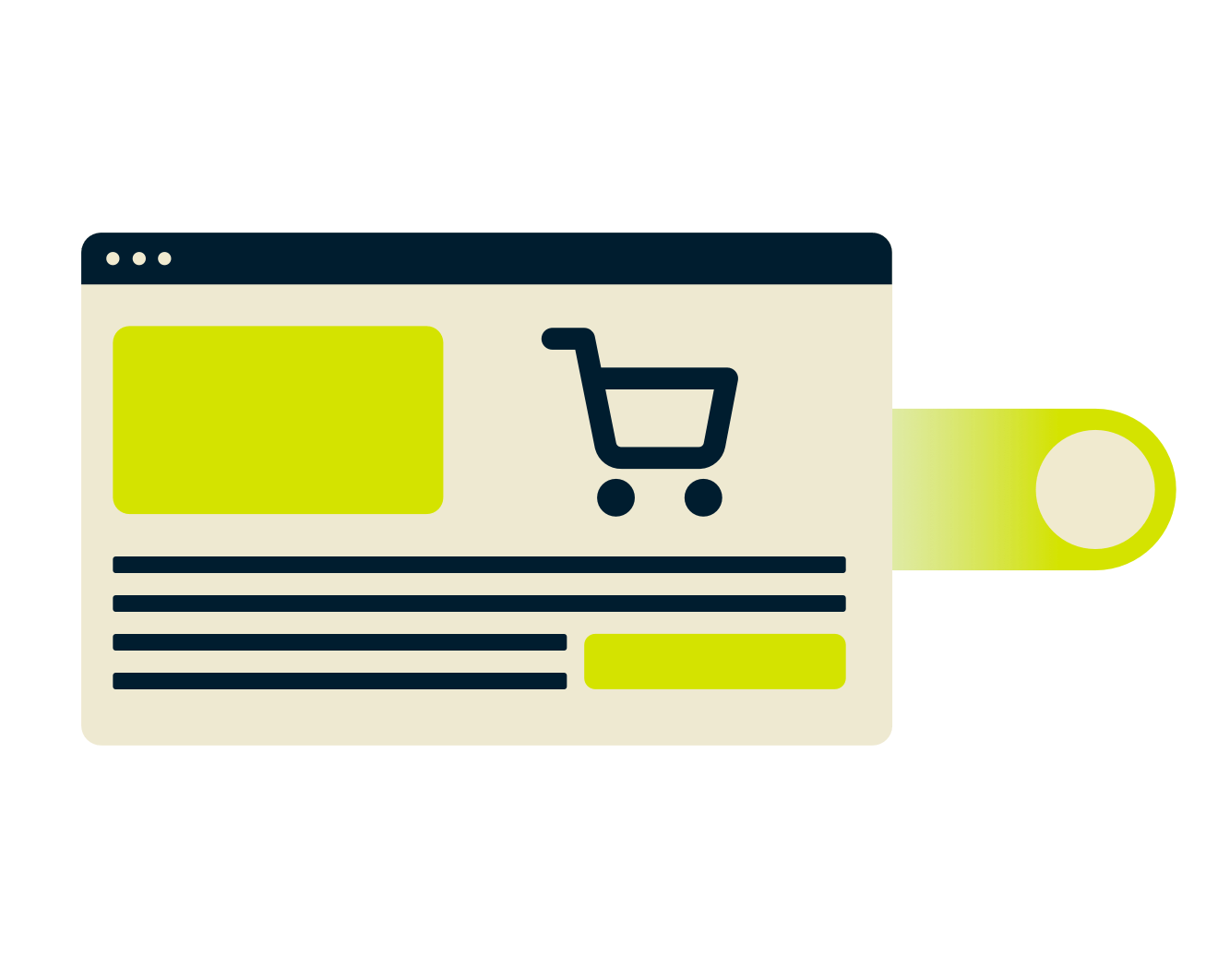 Shopping browser window.